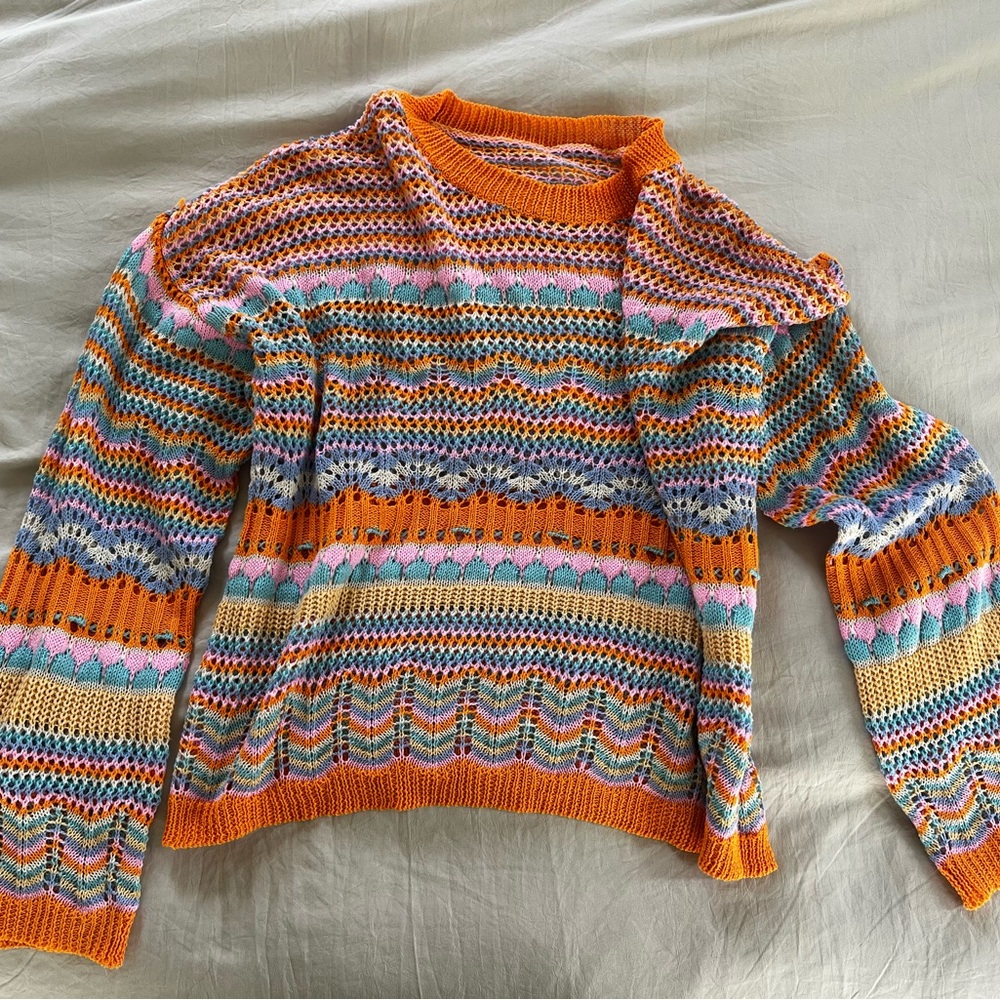 Colorful Striped Women's Sweater